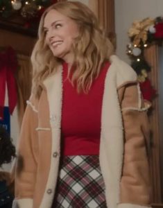 Best Christmas Ever 2023 Heather Graham Brown Jacket.
