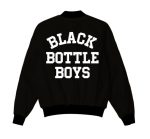 Black Bottle Boys And Girls Varsity Bomber Jacket,
