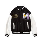 Black Daisy Bee Varsity Jacket