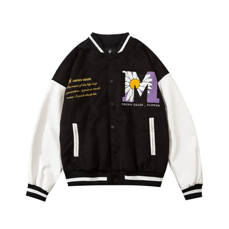Black Daisy Bee Varsity Jacket Black Daisy Bee Varsity Jacket
