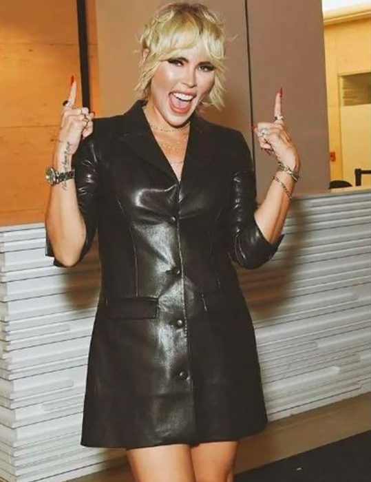 Desperation Road 2023 Nadine Crocker Black Leather Coat Desperation Road 2023 Nadine Crocker Black Leather Coat