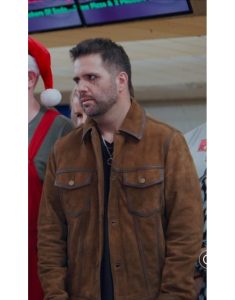 Deuce Film Grumpy Old Santa 2023 Micah Lyons Brown Suede Jacket