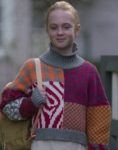 Emma Tv Series Wolf Like Me S02 Ariel Donoghue Patchwork Sweater