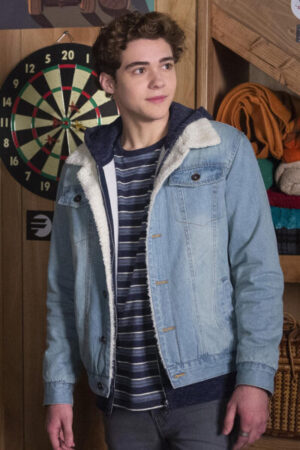 High School Musical S04 Joshua Bassett Blue Denim Shearling Jacket