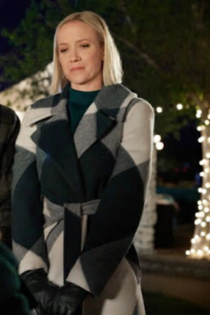 Juniper Tv Movie Mystic Christmas 2023 Jessy Schram Abstract Coat