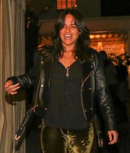 Michelle Rodriguez Crop Black Leather Biker Jacket.