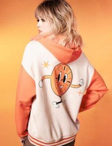 Miss Minutes Tv Series Loki S02 Tara Strong Orange & White Hoodie.