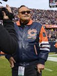 Nfl Chicago Bears Dick Butkus Blue & Orange Leather Jacket