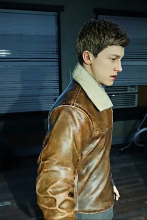 Peter Parker Spider-man 2 Video Game Yuri Lowenthal Brown Leather Jacket