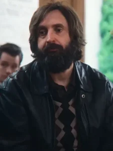 Tv Series Sex Education 2023 Joe Wilkinson Black Leather Jacket.