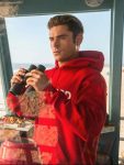 Zac Efron Baywatch Matt Brody Red Lifeguard Hoodie