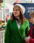 A World Record Christmas 2023 Nikki Deloach Green Trench Coat