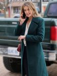 Abigail Flipping For Christmas 2023 Ashley Newbrough Green Trench Coat