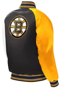 Boston Bruins Letterman Satin Jacket.