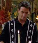 Chandler Bing Tv-series Matthew Perry Friends Black Shirt