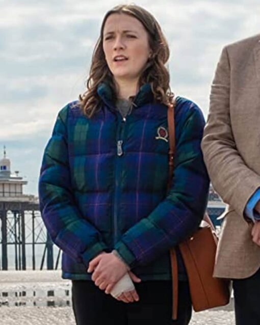 Charlotte Raitchie Tv Series Feel Good George Blue Parachute Puffer Jacket Charlotte Raitchie Tv Series Feel Good George Blue Parachute Puffer Jacket