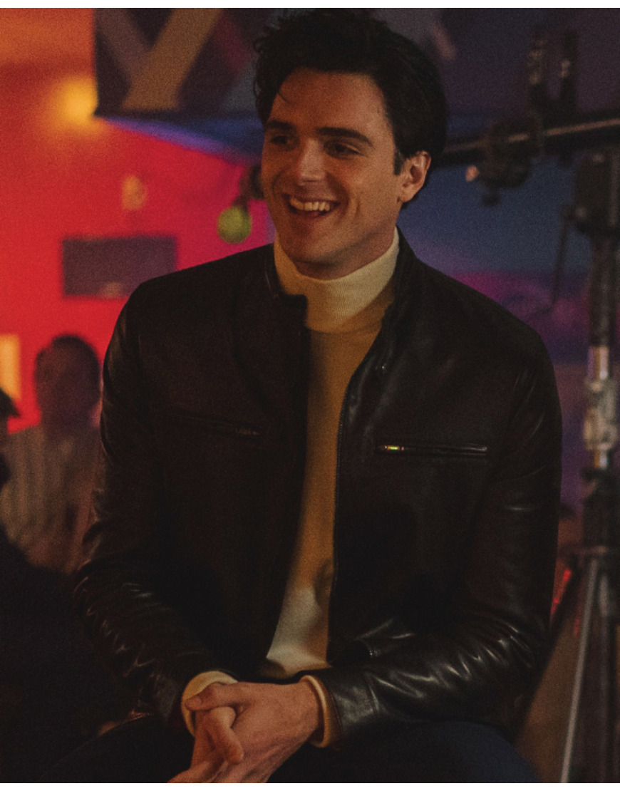 Elvis Film Priscilla 2023 Jacob Elordi Black Leather Jacket Elvis Film Priscilla 2023 Jacob Elordi Black Leather Jacket