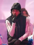 Jack Harlow Thanksgiving Halftime Show Black Puffer Vest