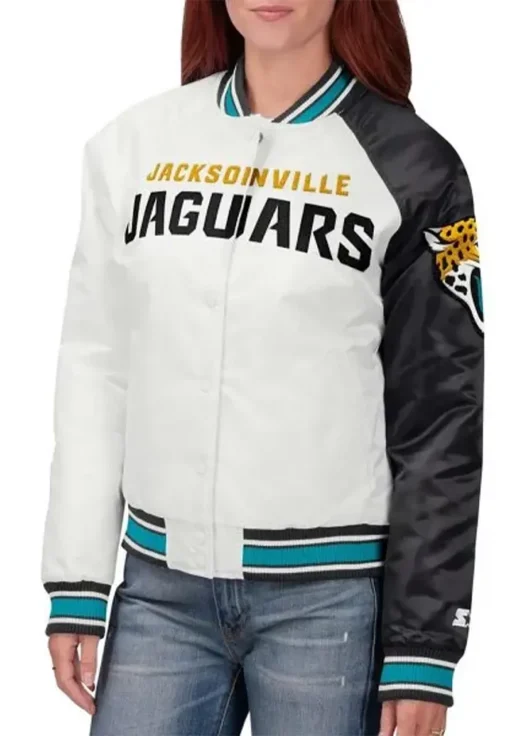 Jacksonville Jaguars Varsity Satin Jacket Jacksonville Jaguars Varsity Satin Jacket