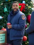 Jaime M Callica Christmas With A Kiss 2023 Blue Quilted Jacket