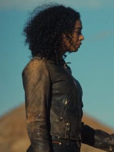 Manon Bresch Wingwomen 2023 Black Leather Jacket.