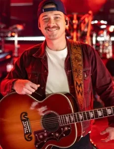 Morgan Wallen Billboard 2023 Maroon Denim Jacket