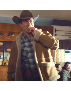 Roy Tillman Tv Series Fargo S05 Jon Hamm Sherpa Suede Jacket.