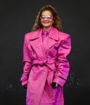 Trafalgar Square Stage London Pride 2023 Rita Ora Pink Leather Overcoat