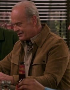 Tv Series Frasier 2023 Kelsey Grammer Brown Suede Jacket.