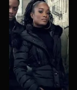Tv Series Power Book Ii Ghost Diana Tejada Puffer Hooded Jacket.