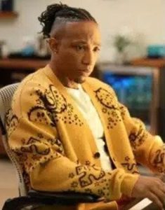 Zeke Wallace Tv Series Found 2023 Arlen Escarpeta Yellow Paisley Cardigan.