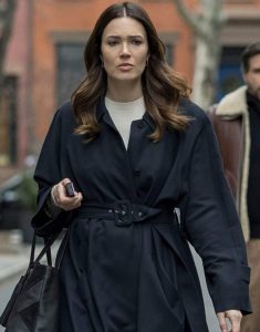 Benita Alexander Series Dr Death S02 Mandy Moore Black Belted Coat