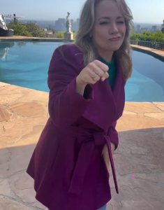 Connie Film Holiday Twist 2023 Kelly Stables Purple Coat