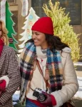 Humberly Gonzalez Friends & Family Christmas Movie 2023 Dani Leather Jacket.
