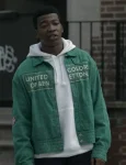 Kanan Stark Power Book Iii Raising Kanan Mekai Curtis Cotton Green Jacket.