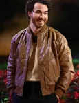 Kevin Jonas Claim To Fame S02 Tv Series Quilted Brown Leather Jacket