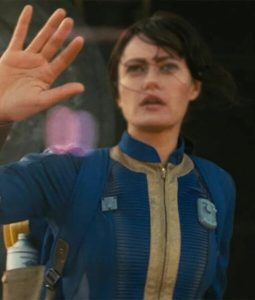Lucy Fallout Ella Purnell 33 Blue Jacket.