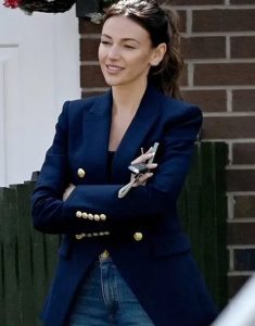 Maya Stern Tv Series Fool Me Once 2024 Michelle Keegan Blue Blazer.