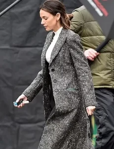 Michelle Keegan Tv Series Fool Me Once 2024 Maya Stern Leopard Trench Coat