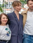 Sandra Vetter Anatomy Of A Fall 2023 Sandra Hüller Blue Blazer Coat