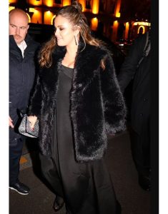 Selena Gomez Wedding Paris 2023 Black Coat