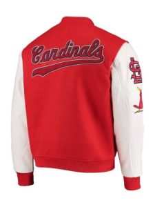 St. Louis Cardinals Red And White Varsity Jacket.