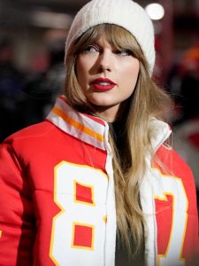 Taylor Swift Kelce 87 Red Puffer Jacket
