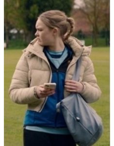 Abby Walker Series Fool Me Once 2024 Danya Griver Cropped Hooded Puffer Jacket