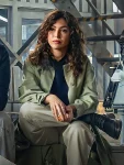 Camila Movie Lift 2024 Úrsula Corberó Green Cotton Bomber Jacket