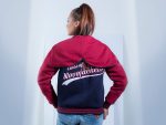 Class Of 17 Novojackets Navy Blue And Red Letterman Jacket.