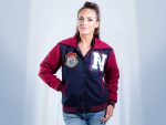 Class Of 17 Novojackets Navy Blue And Red Letterman Jacket