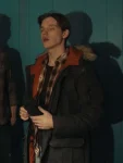 Finn Bennett True Detective Night Country Peter Prior Black Hooded Fur Jacket