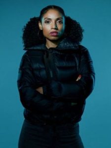 Gloria Power Book Iv Force Gabrielle Ryan Black Puffer Jacket.