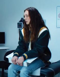 Lindy Film Fitting In 2024 Maddie Ziegler Green Varsity Jacket